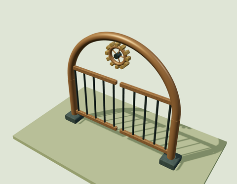 Geared Brass Gate