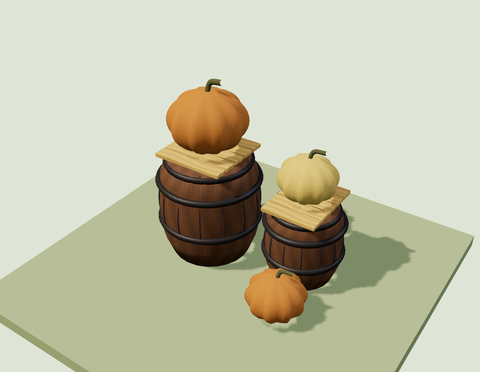 Harvest Barrel Display