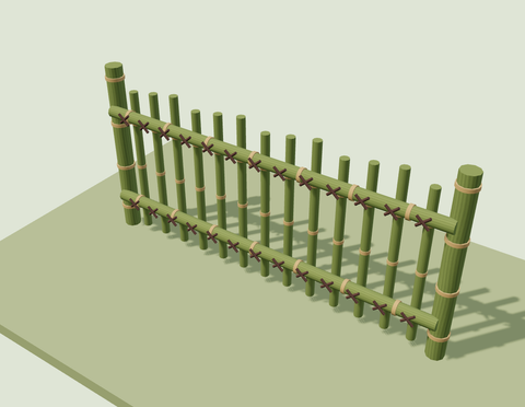 Lashed Bamboo Fence